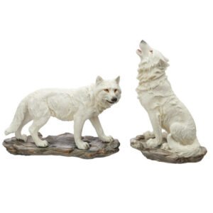Home Decor~NEW White Wolf Figurine Ghost Walker Protector of the North Wolves