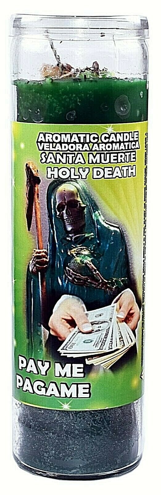 CANDLE COCKTAIL AROMATIC HOLY DEATH PAY ME - SANTA MUERTE PAGAME
