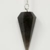 Magicun Stone~Grey Aventurine Pendulum with Chain, Faceted (Natural Crystal Stone)