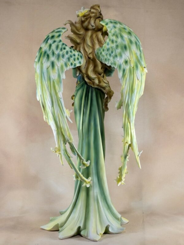 Fairy Collection~Large Scale Green Angel Fairy With Peacock Figurine Statue 21" High New In Box