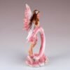 Fairy Collection~Mini Pink Fairy Standing With Moon Figurine 4" High Sparkly Glitter Resin New!