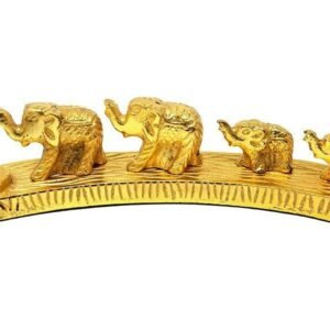 Home Fragrances ~NEW 4 Elephant in a row Metal cone incense stick Burner 9" Long