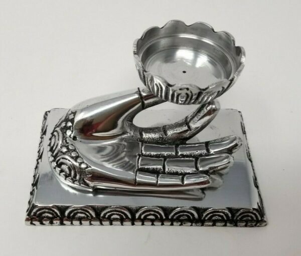 Home Fragrances ~Hand of Compassion Metal Burner, incense stick cone holder
