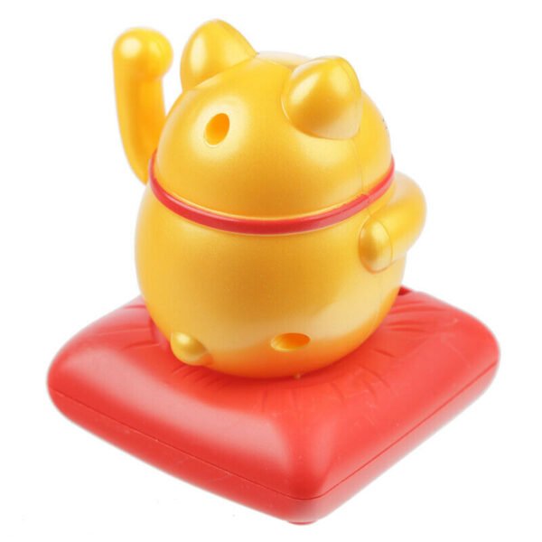 Home Decor~Cute Waving Solar Cat Design Maneki Neko Lucky Design Pal Yellow Cat
