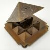 Home Fragrances ~NEW Solid Brass Egyptian 9 Pyramid Cone Burner Honey Gold Finish - 2 1/2" x 4"