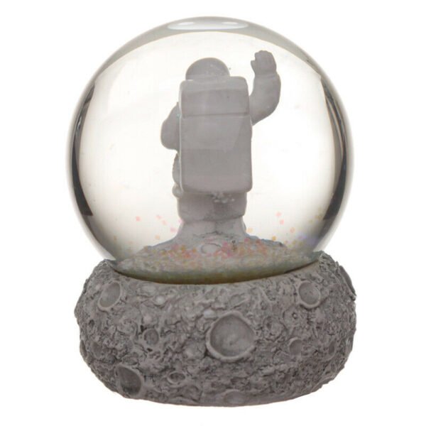 Collectable design~Collectable Moon and Space Man Snow Globe Waterball Glitter Shaker Ornament Gift