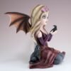 Fairy Collection~Little Vampiress With Black Cat and Crow Vampire Fairy Figurine 7.5" Wide New