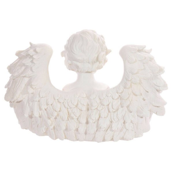 Home Decor~Decorative White Resin Cherub Praying Triple Tealight Candle Holder