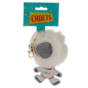 Collectable design~Fun Collectable Pom Pom Keyring - Space Cadet Astronaut