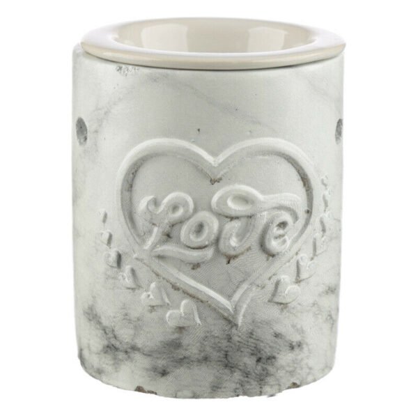 Home Fragrance~Love Heart Concrete & Ceramic Oil Burner - Simple Design Home Fragrance