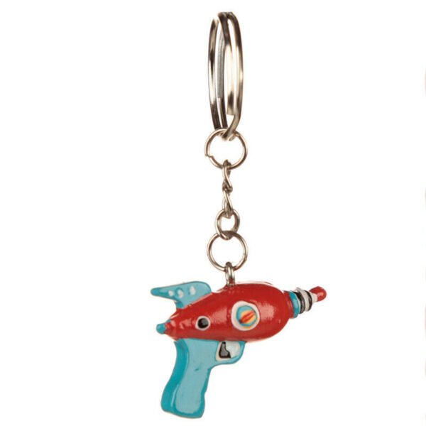Collectable design~Novelty Collectable Space Gun Space Cadets Keyring Split Ring and Chain