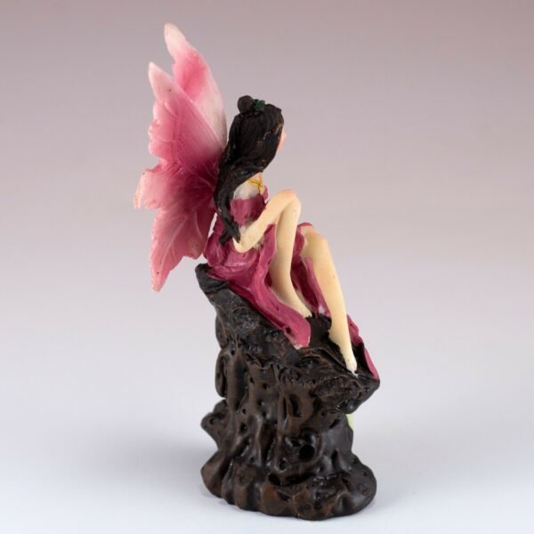 Fairy Collection~Mini Pink Fairy On Faux Geode Rock Figurine 4" High Resin New!