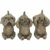 Magicun Giftware~Three Wise Monkeys Figurines Animals Decor See Hear Speak No Evil Ornament Gift