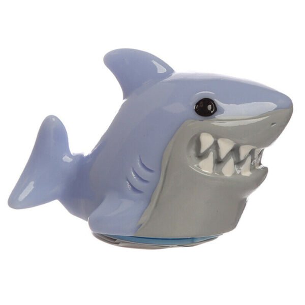 Collectable Design~3D Funky Lip Balm Blue Shark Cafe Shaped Holder