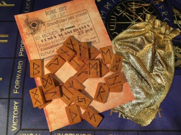 MagicunTarot Cloth~Large Divination Runed Cedar Purple Kit