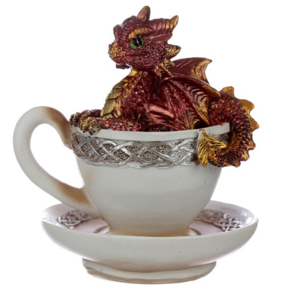 Collectable design~Elements Baby Dragon in a Teacup Figurine Collectable Ornament