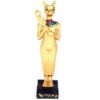 Home Decor~Decorative Gold Standing Bast Egyptian Figurine Sistrum Ornament