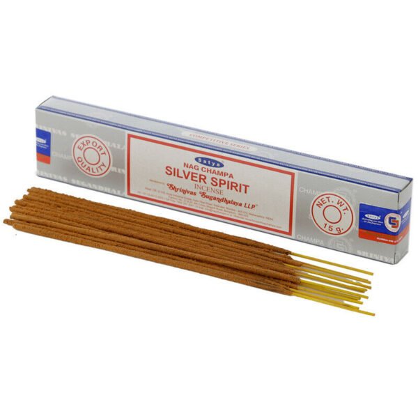 Home Fragrance~Nag Champa Satya Silver Spirit Incense Sticks X 12 Packs