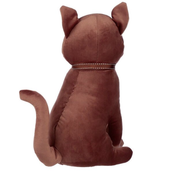 Home Decor~Interior Door Stop - Brown Cat with Ribbon Doorstop Stay Home Decoration Cosy