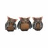 Magicun Giftware~Three Wise Monkeys Figurines Animals Decor See Hear Speak No Evil Ornament Gift