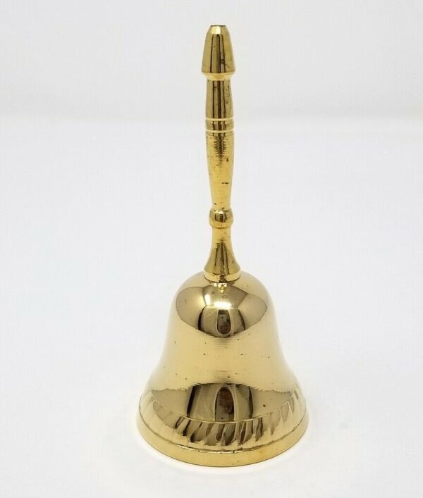 Wicca & Paganism~Brass Hand Bell 4 1/2" Altar Yoga Meditation Wiccan Pagan Witchcraft Altar