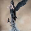 Fairy Collection~Large Gothic Dark Angel Fairy With Crows Ravens Figurine Statue 24" High New