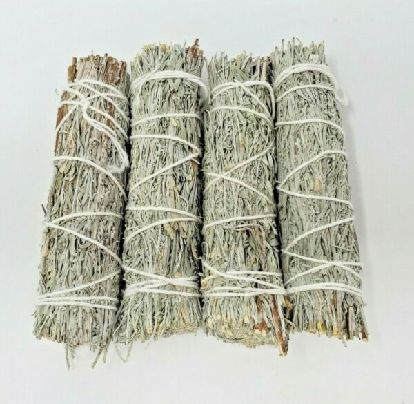 Palo Santo & Sage~2 Meditation Smudge Stick 4" (Mountain Sage & Frankincense, Myrrh, White Copal)