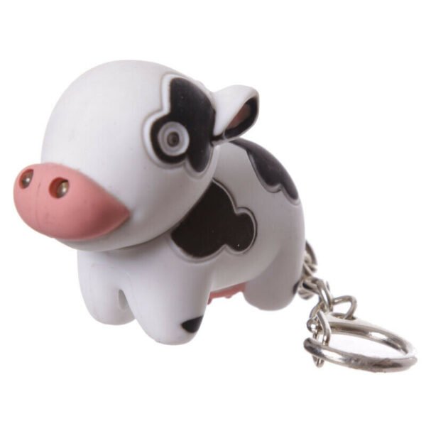 Collectable design~Novelty Cute LED Farmyard Keyring Cow Pig Gift