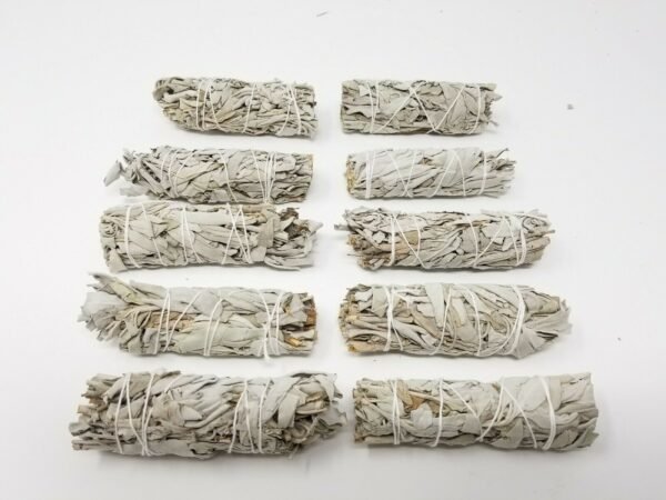 Palo Santo & Sage~10X White Sage Smudge Sticks / Wands 4 - 5 " Negativity Removal
