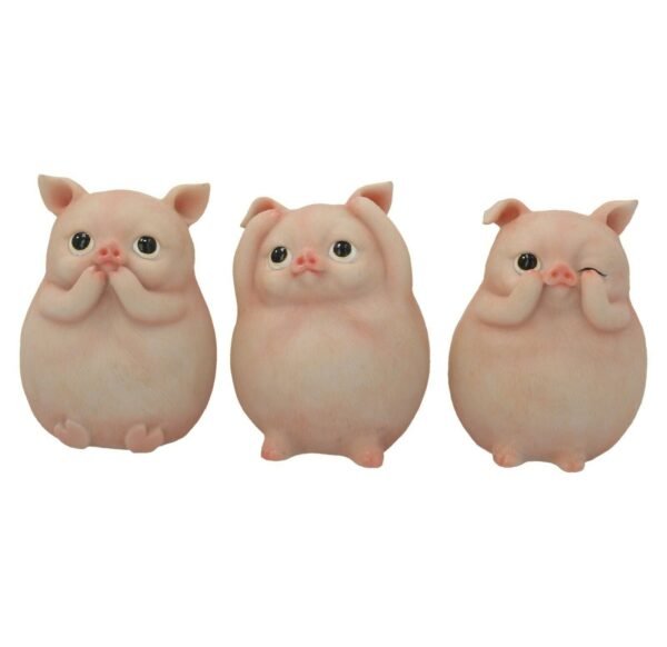 Magicun Giftware~Three Wise Monkeys Figurines Animals Decor See Hear Speak No Evil Ornament Gift