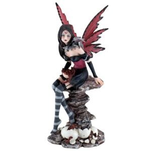 Fairy Collection~Red Fairy With Hatching Baby Dragons Figurine Statue 9.75" High Resin New In Box