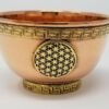 Wicca & Paganism~Flower of Life Symbol Copper Offering Bowl 3"D: Incense Resin Smudge Burner Hold