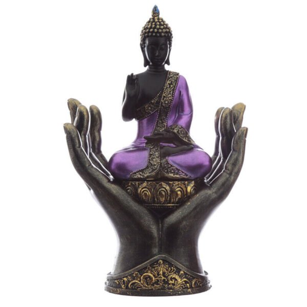 Home Decor~Decorative Purple and Black Buddha - Protector Oriental Spiritual Ornament