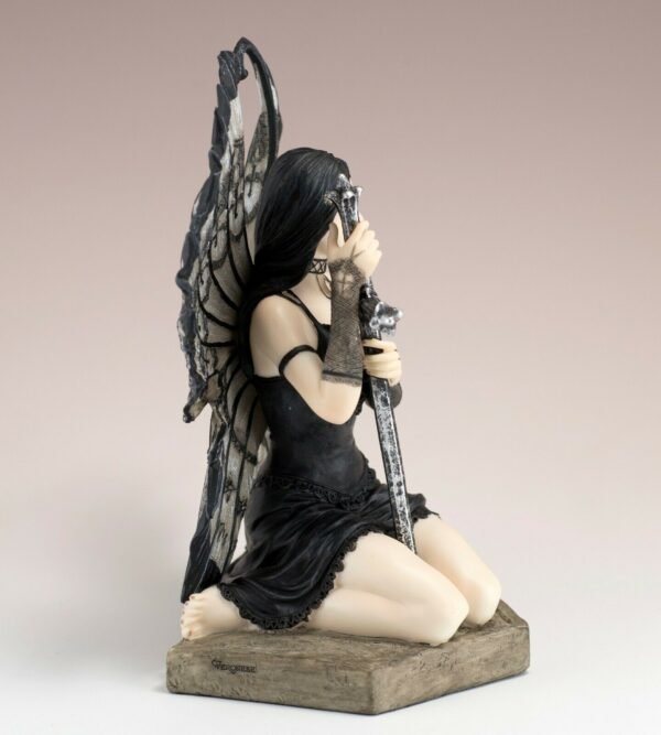 Fairy Collection~Gothic Black Fairy With Cross Figurine 6.25" High Detailed Polystone New In Box!