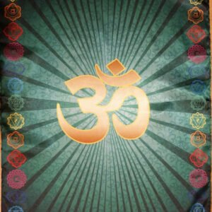 MagicunTarot Cloth~OM AUM Cloth Symbol YOGA chakra Meditation Pillow Mat Fitness GREEN-BIG