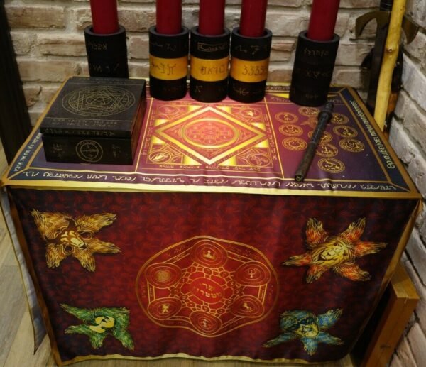 MagicunTarot Cloth~Grand Ceremonial Altar of Metatron Red Version