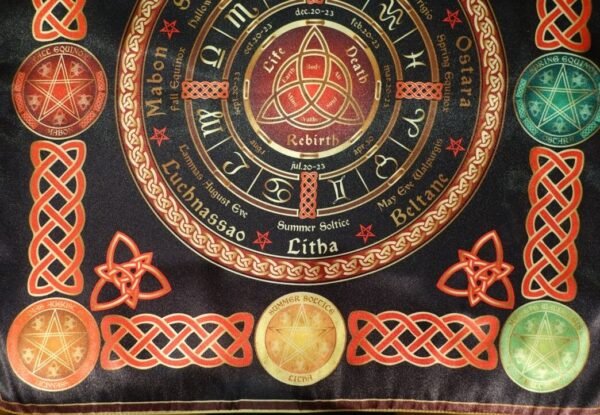 MagicunTarot Cloth~Tablecloth Cape Ritual Wheel of the Year Calendar much