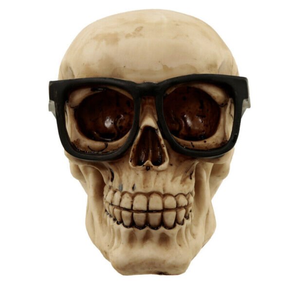 Home Decor~Gothic Fantasy Skull wearing Glasses Ornament