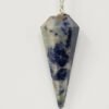 Magicun Stone~Sodalite Pendulum with Chain, Faceted (Natural Crystal Stone)