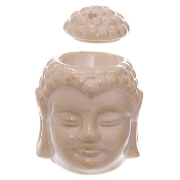 Home Fragrance~Ceramic Buddha Head Design Crackle Glazed Oil Burner