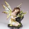 Fairy Collection~Yellow Fairy Figurine With Green Dragon 6" High Detailed Resin New In Box!