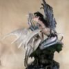 Fairy Collection~Large Fairy With Tail and Scales White Dragon Figurine Statue 18" High New!