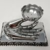 Home Fragrances ~Hand of Compassion Metal Burner, incense stick cone holder