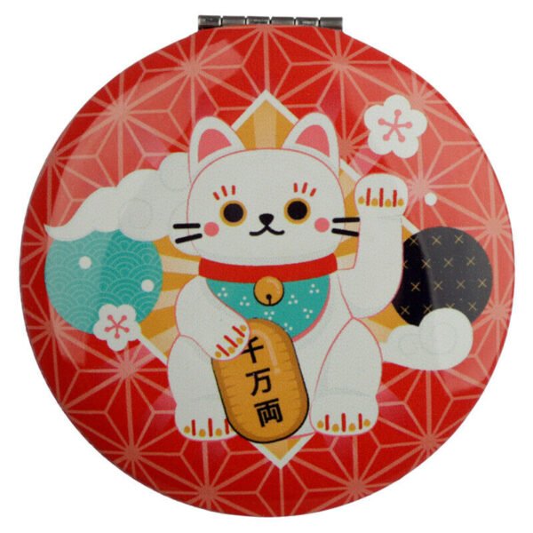 Collectable Design~Lucky Cat Maneki Neko Beauty Set - Compact Mirror, Nail File & Tweezers