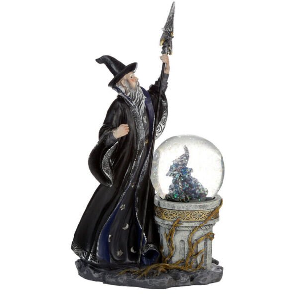 Collectable design~Spirit of the Sorcerer - Ice Dragon Wizard Snow Globe Waterball Ornament