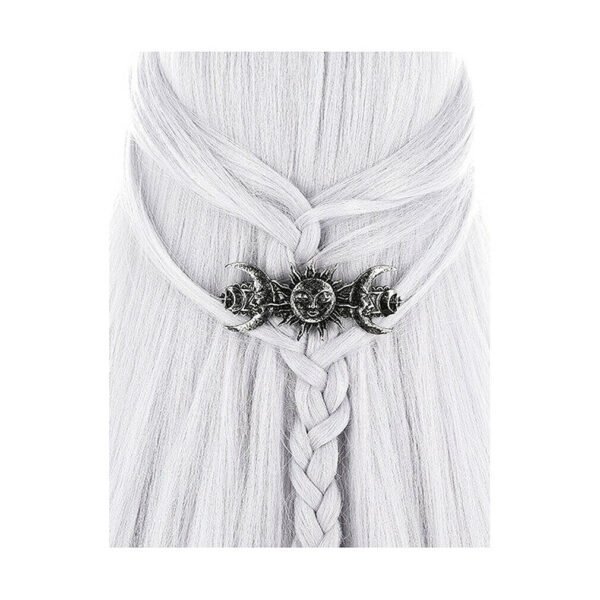 SUN AND MOON HAIR CLIP/ Occult, Lunar, Pagan