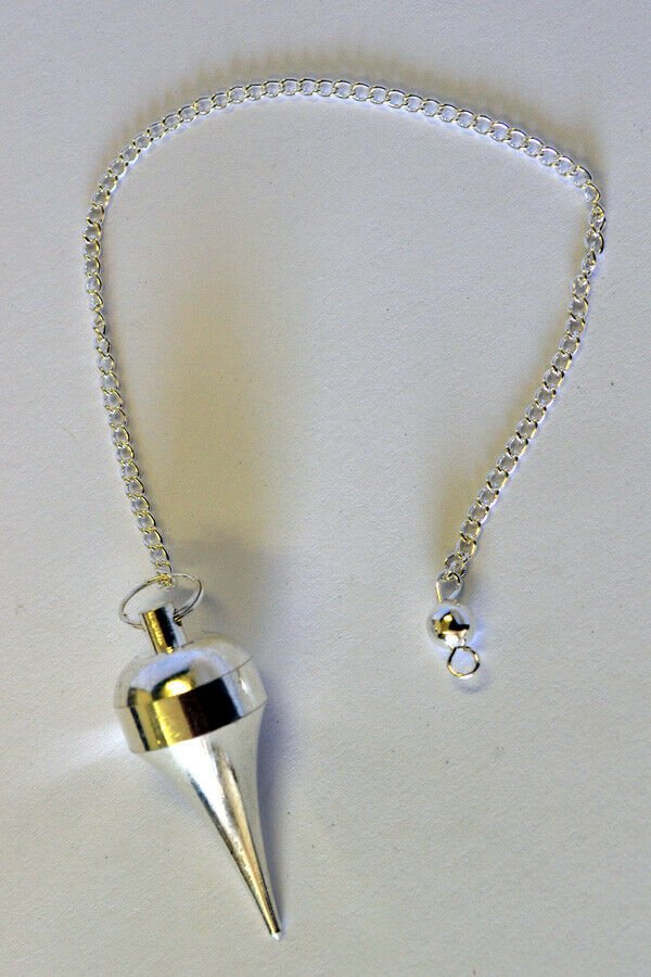 Magicun Stone~Silver Finish Pendulum 1.5"L with Chain