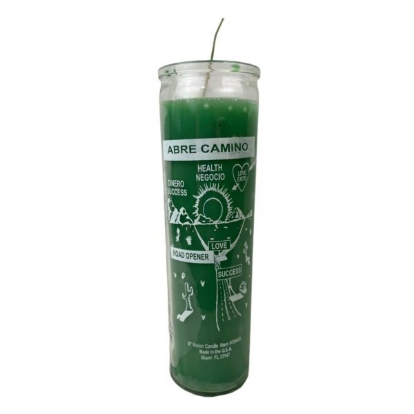 Magic Candle~Road Opener Green 7 Day Abre Camino Candle Ritual Spell Pagan Magick