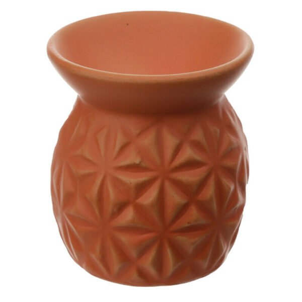 Home Fragrance~Embossed Triangle Pattern Ceramic Eden Oil Burner