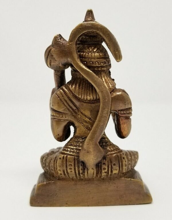 Hinduism Statues & Figures~Brass Antique Finish Blessing Hanuman 3"H 2"W